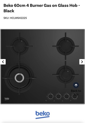 Beko 60cm burner gas - beko,