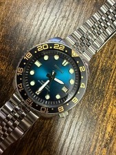 Seiko Diver  Watch - 7002-7001 Refurbished Vintage New Bracelet  Sea Blue Mod