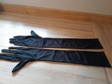 Black satin gloves for - satin, evening