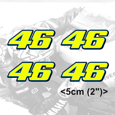 Rossi Sticker 46 FLUORESCENT YELLOW vinyl (2013)  4 x 5cm 2" stickers