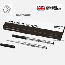Mont Blanc Ballpoint Black Ink Refill Cartridge - 2 Pack Medium 116190 Montblanc