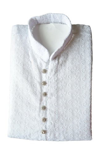 Mens black chicken kurta - black,