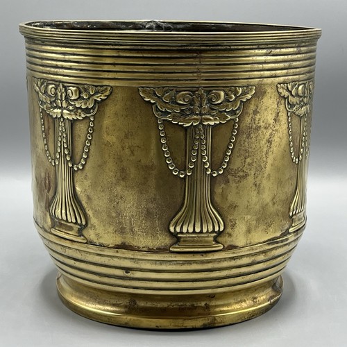 Antique brass jardiniere - antique,