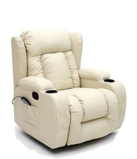 Caesar Manual Recliner Rocking Swivel Heat and Massage Chair