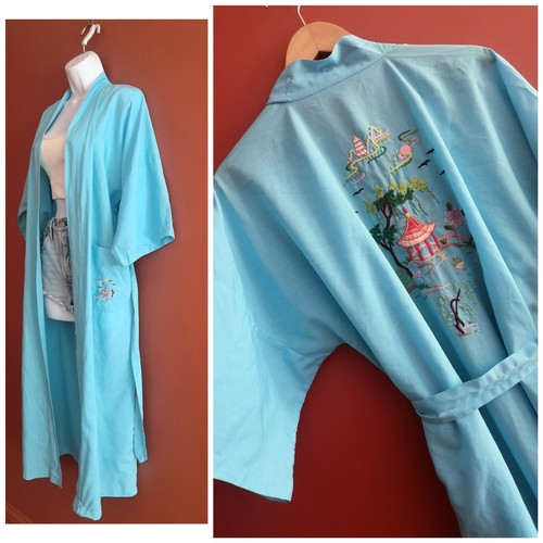 Vintage 70s blue - vintage, oriental