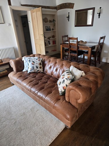 Leather chesterfield sofa - leather,
