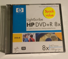 5 x HP LIGHTSCRIBE DVD+R DISCS