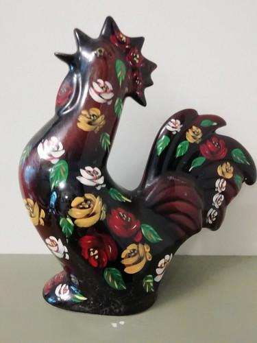 Cockerel figurine ceramic - figurine,