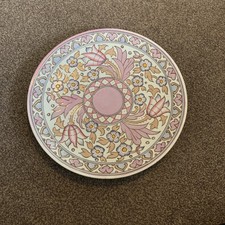 Antique Charlotte Rhead Large Wall Charger Plate Bursley Ware Wind Tossed Tulips