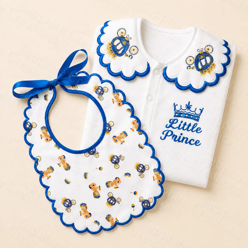 Boys baby white sleepsuit bib - baby,