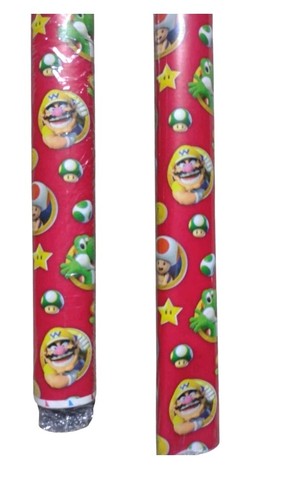 Super mario birthday gift wrap - super,