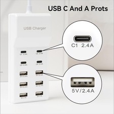Multi Ports 4 USB-C 6 USB