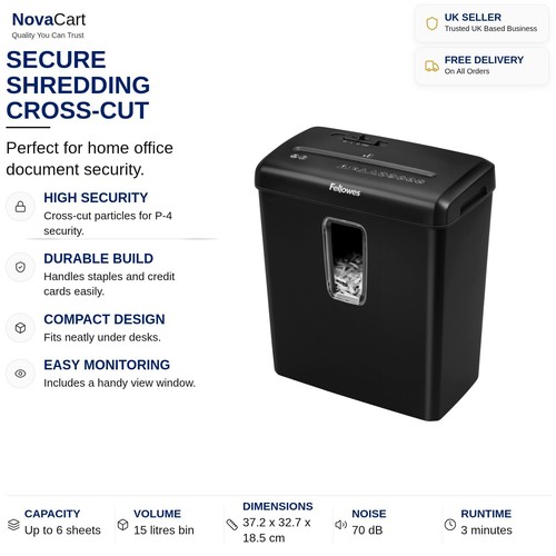 Paper shredder sheet cross - paper, 6