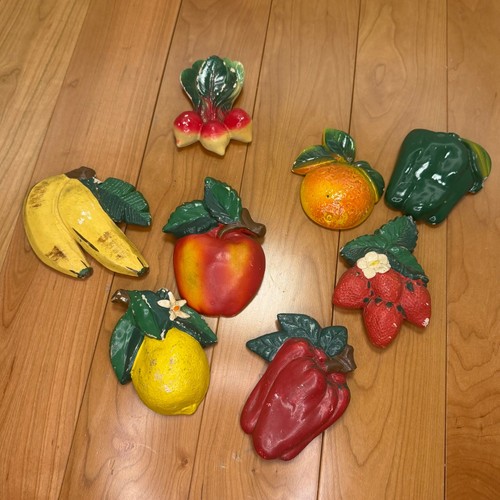 Vintage chalkware fruit - chalkware, wall