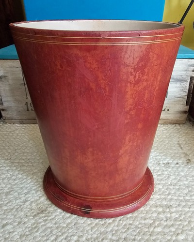 Vintage leather waste paper - leather,
