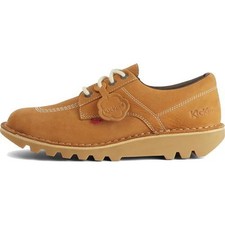 Kickers Kick Lo M Core Mens Light Brown Leather Lace Up Shoes Size UK 8-12