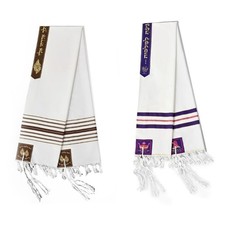 Spiritual Ceremonial Tallit Prayers Shawl Scarf 71inch Length for Religious