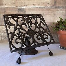 Cook Book Stand Rustic Cast Iron Metal Kitchen Recipe Stand Cook Book Holder