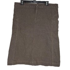 Brown Denim Midi Skirt Size 14