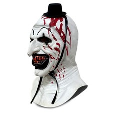 Mask Clown Scary Cosplay Halloween Costume Terrifier Joker Bank Robber Latex