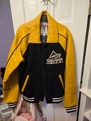 Avirex leather jacket size - leather,