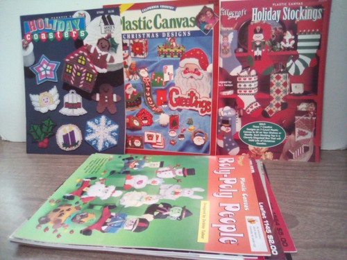 Plastic canvas book lot - plastic, all