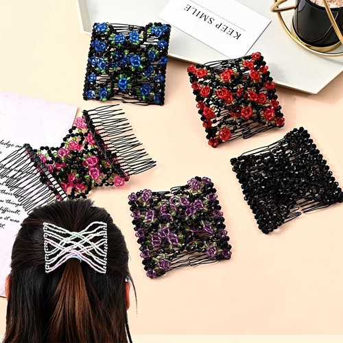 Stretchy hair combs clips - stretchy,
