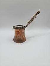 Vintage Turkish Copper Coffee Pot Cezve/Ibrick  Copper Brass And Tin