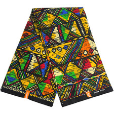 African Fabric Tribal Ethnic Print Yards 100% Cotton Sewing Crafting Material