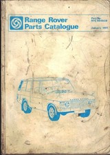 RANGE ROVER MK1,CLASSIC 3.5 V8,3-DOOR 1970-1981 FACTORY PARTS CATALOGUE