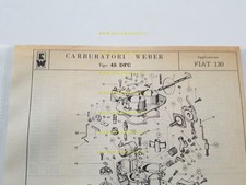 Weber carburetor 45 DFC Fiat