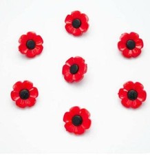 Red Poppy Shank Buttons