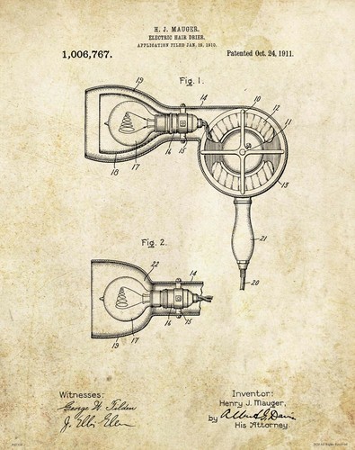 Vintage hair drier - vintage, art