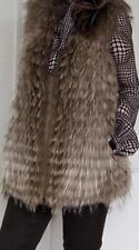 Red Valentino Asiatic Raccoon Fur Gilet. Italian Size 40 UK 8