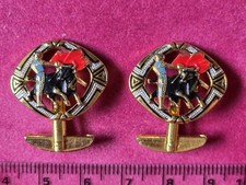 Vintage Cufflinks Men's Taurus Bull Damascene Jewellery Business Zodiac Symbol. 