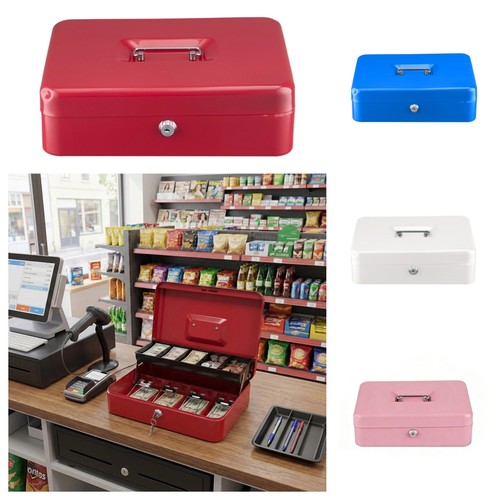 Metal cash box with key - cash,