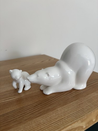 White coalport bear duo - coalport,