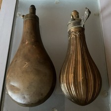 2 OLD POWDER / SHOT FLASKS