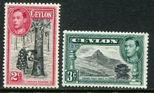 Ceylon 1938-48 2c & 3c perf