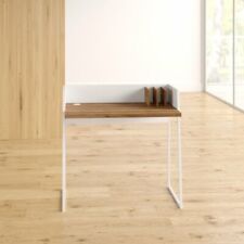 Deborah Desk White Matte with Oak Veneer Stylish and Functional Workspace