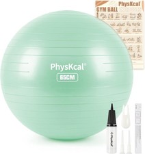 PhysKcal Gym Ball 65cm Exercise Swiss Ball for Fitness, Yoga, Pilates, Pregnancy