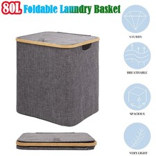 Laundry Hamper with lid, 80L