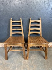 Oak Dining Chairs Pair Of Arts