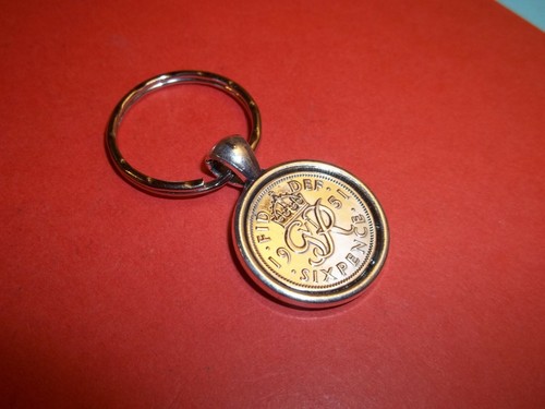 Sixpence coin silver - silver, cased