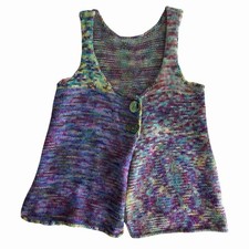 Handmade Knit Vest Space Dyed
