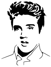 Celebrity Elvis Mylar Stencil