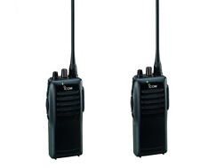 Pair of ICOM IC-F22  Handheld Radios UHF 4W