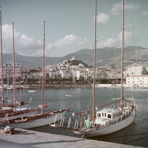Sanremo harbour scene sailing - sanremo,