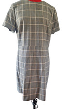 Kulclothing grey plaid day dress size 14.