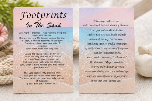 Footprints the sand - in,